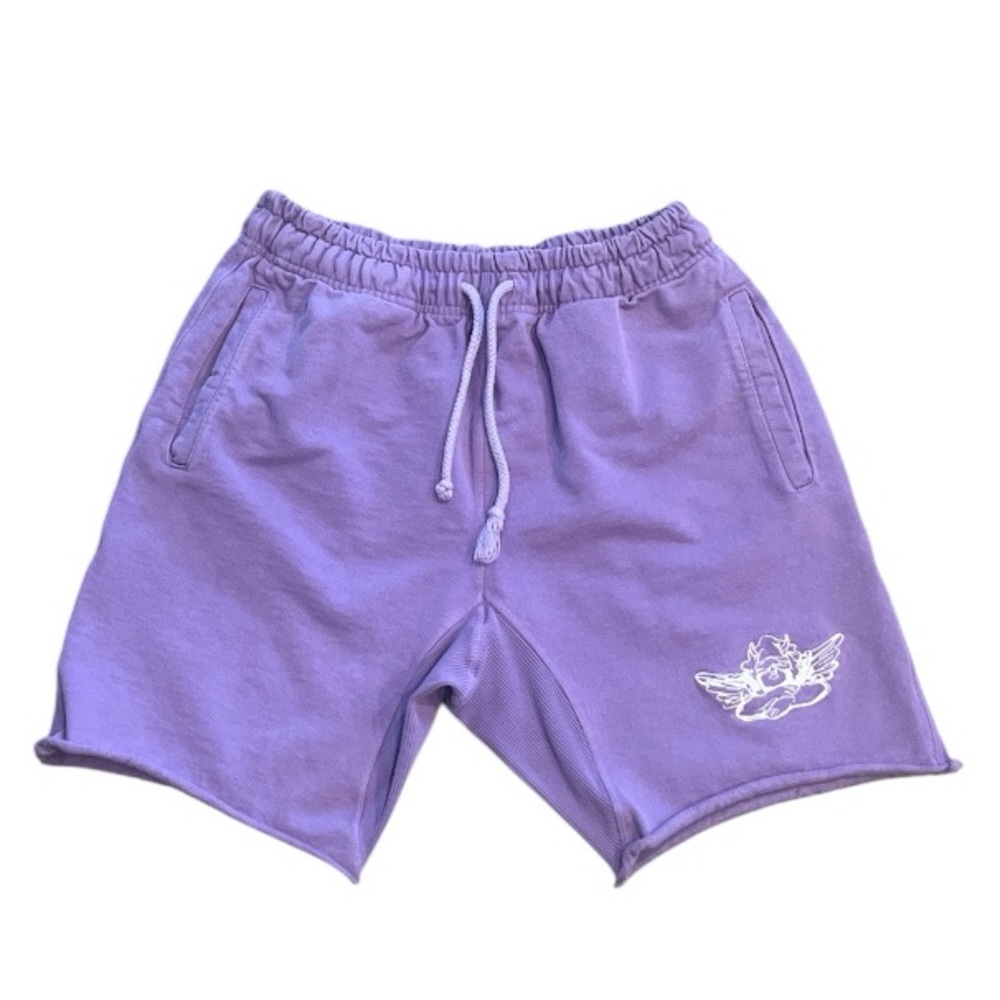 Boys Lie Angel Logo Sweat Shorts Lavender Medium